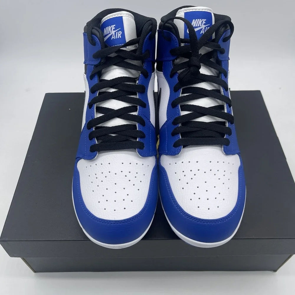 Air Jordan 1‎ Retro MCS Baseball Cleats Blue Black White AV5354-411 Men's 10.5